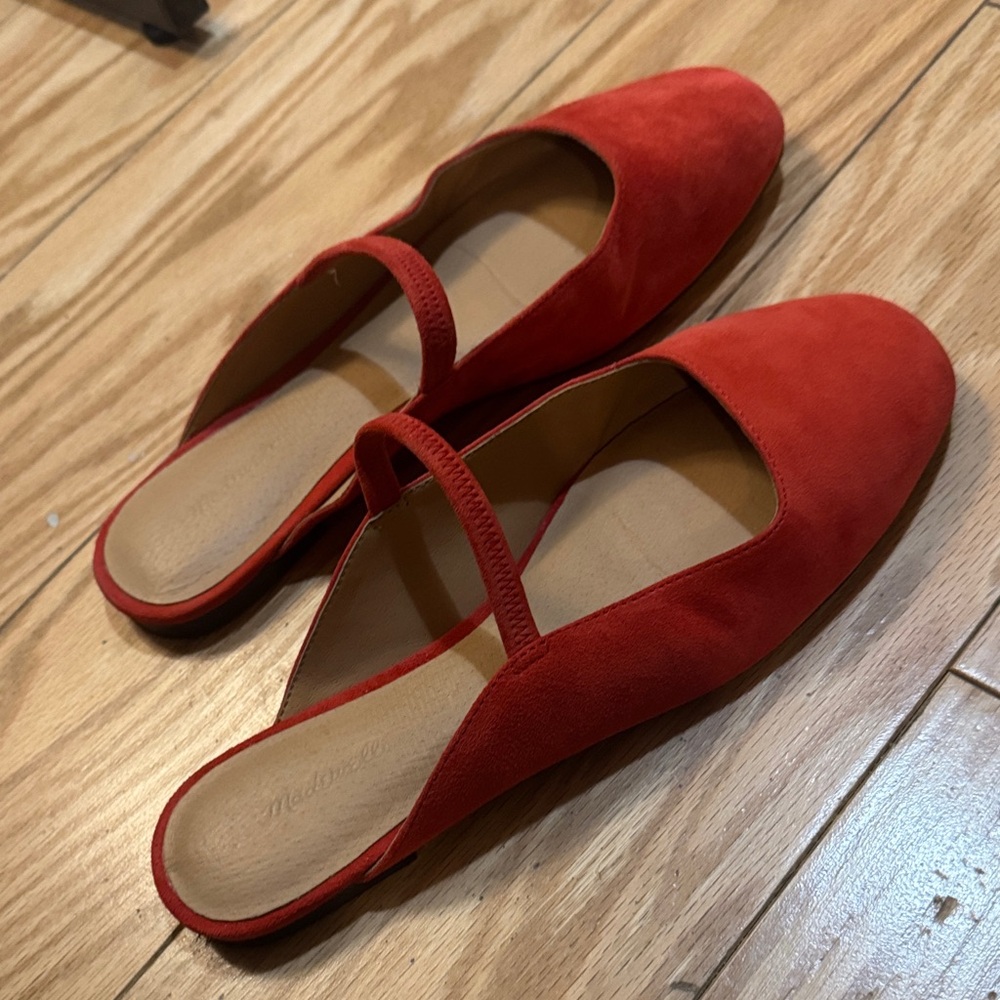 Madewell Women's Red Suede Flats - Picture 5 of 6